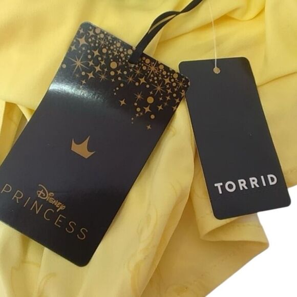 Torrid Yellow Disney Snow White Stretch Challis Skirtall NWT - Picture 6 of 11